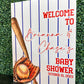 Baseball Baby Shower Welcome Sign