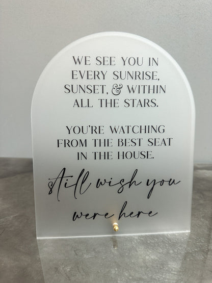 Wedding Memorial Sign