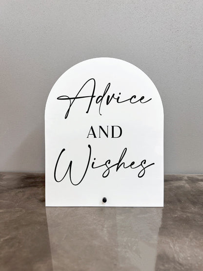Advice and Wishes Sign