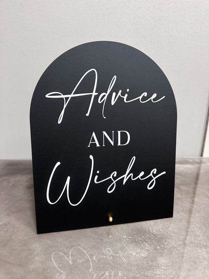 Advice and Wishes Sign