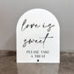 Love Is Sweet Please Take A Treat Sign