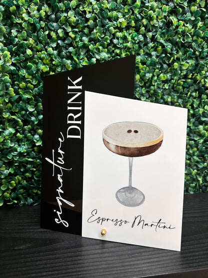 Signature Drink Sign