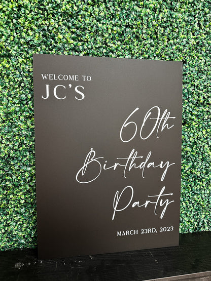 60th Birthday Party Sign