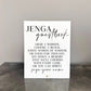 Jenga Guest Book Sign